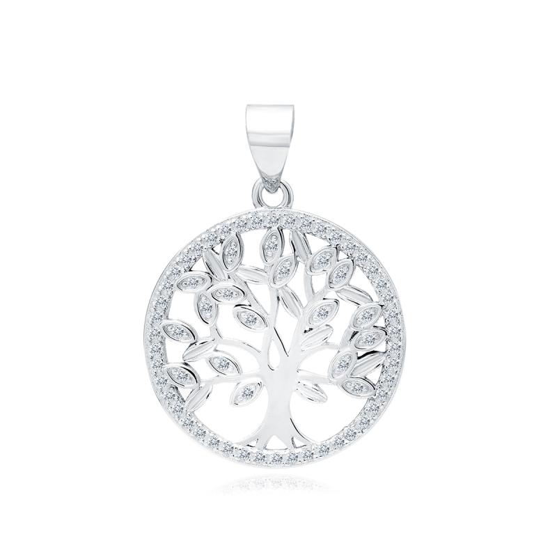 Pandantiv argint Copacul Vietii cu pietre DiAmanti Z1943CR_W-DIA (Argint 925‰ 1,9 g.)